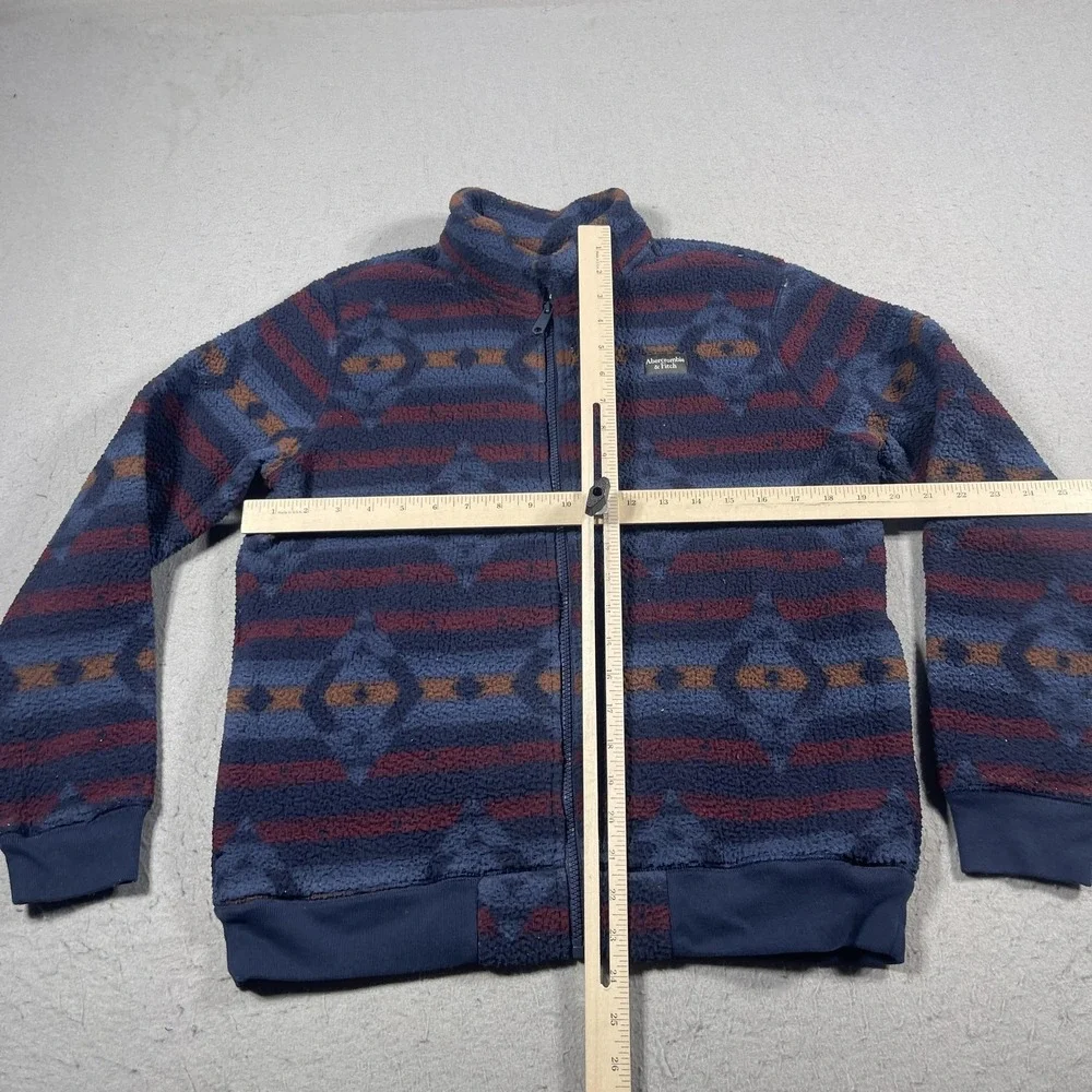 Abercrombie‎ Kids Jacket Boys 13/14 Fleece Full Zip Aztec Fall Winter Warm